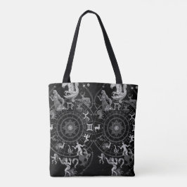 Black + White Zodiac Astrological Signs on a
