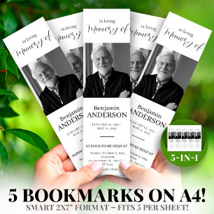 Black WhiteFoto 2x7" DIY Lesezeichen Template