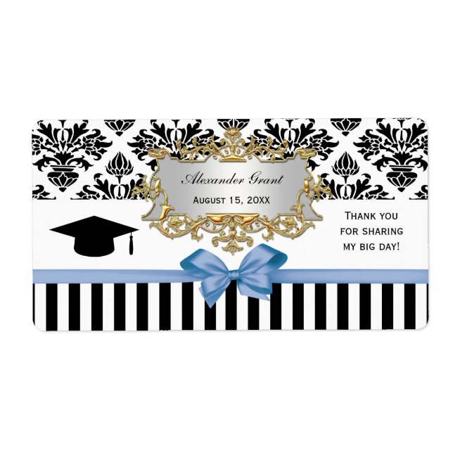 Black-Whlpool Damask Lt Blue Water Label Grad (Vorne)