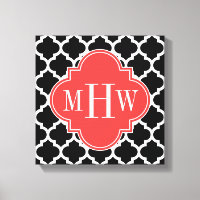 Black Whmarokkanisch #5 Coral Red 3 Initial Monogr