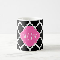 Black Whmarokkanisch #5 Hot Pink #2 Name Monogram