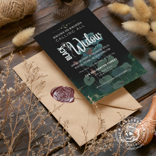 Black Widow bewitcht und bewildert Lotus Leaf Einladung