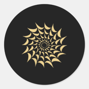 Black Widow Japanisch Traditionelles Tattoo Flash  Runder Aufkleber