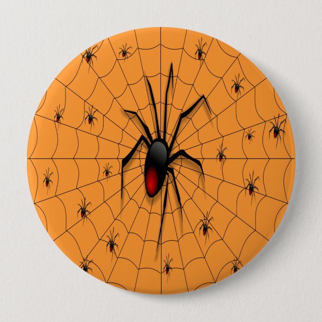 Black Widow Spider and Babies - Button (Vorderseite)