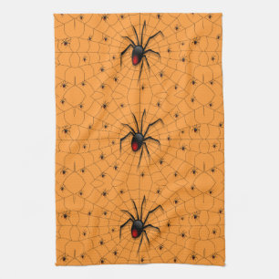 Black Widow Spider and Babies - Geschirrtuch