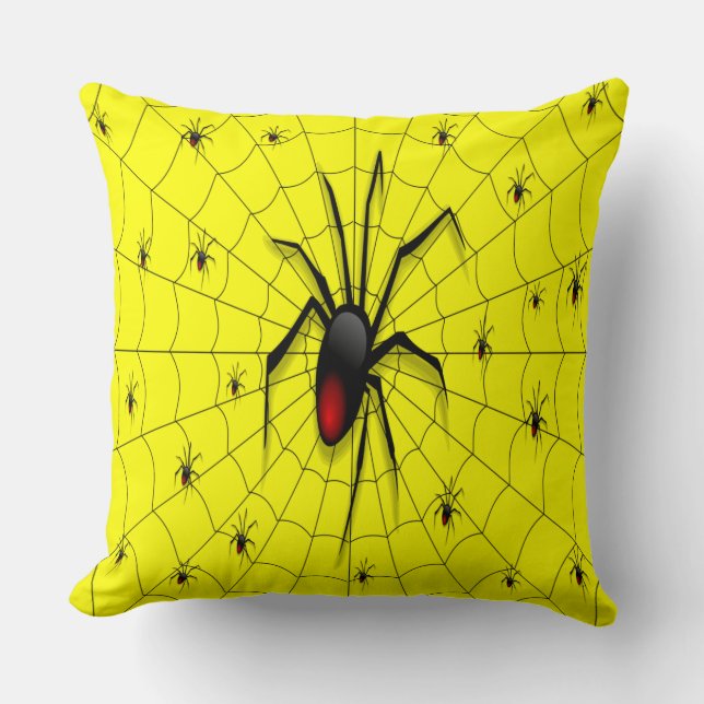 Black Widow Spider and Babies - Kissen (Vorderseite)