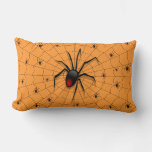 Black Widow Spider and Babies - Lendenkissen