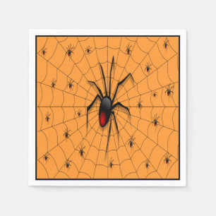 Black Widow Spider and Babies - Serviette