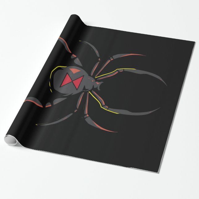 Black Widow Spider Geschenk| Spiderliebhaber Geschenkpapier (Ungerollt)