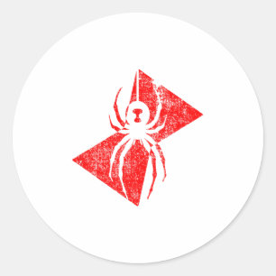 Black Widow Spider Gift _1 Runder Aufkleber