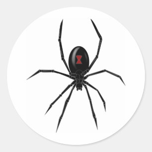 Black WIdow Spider Runder Aufkleber