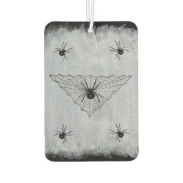 Black Widow Spider Web Halloween Gothic Autolufterfrischer