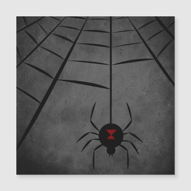 Black Widow Web Magnetkarte (Vorderseite)