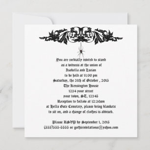 Black Widow Wedding Goth Wedding Einladung