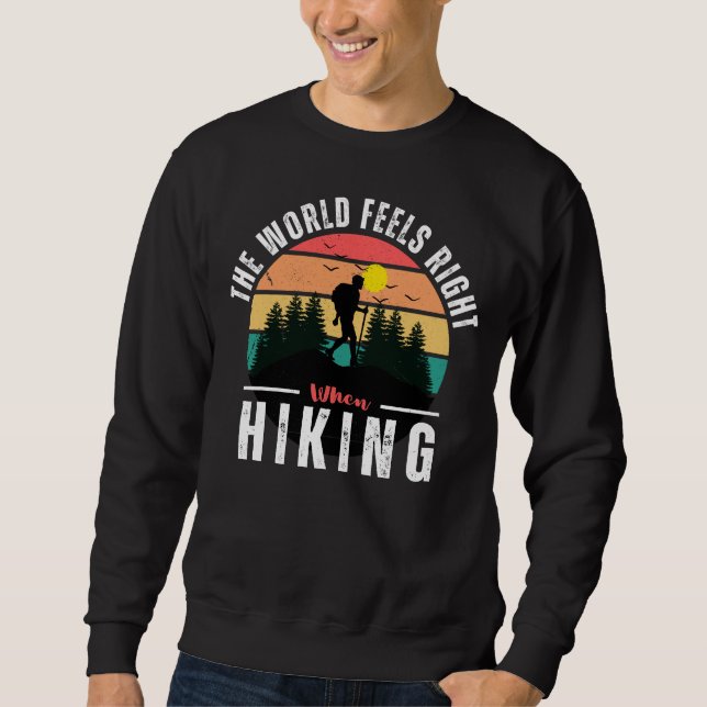 Black Wikers Camping Camp Vintag Retro Sweatshirt (Vorderseite)