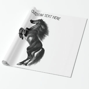 Black Wild Horing Paper mit benutzerdefiniertem Te Geschenkpapier