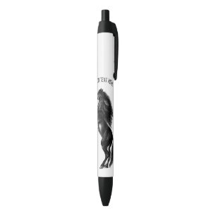 Black Wild Horse Pen mit benutzerdefiniertem Text Kugelschreiber