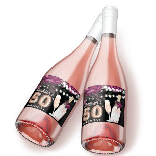 Black Wine Luxury 50. Geburtstag Personalisiert