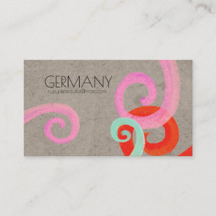 Black Wirbel Business Card Visitenkarte