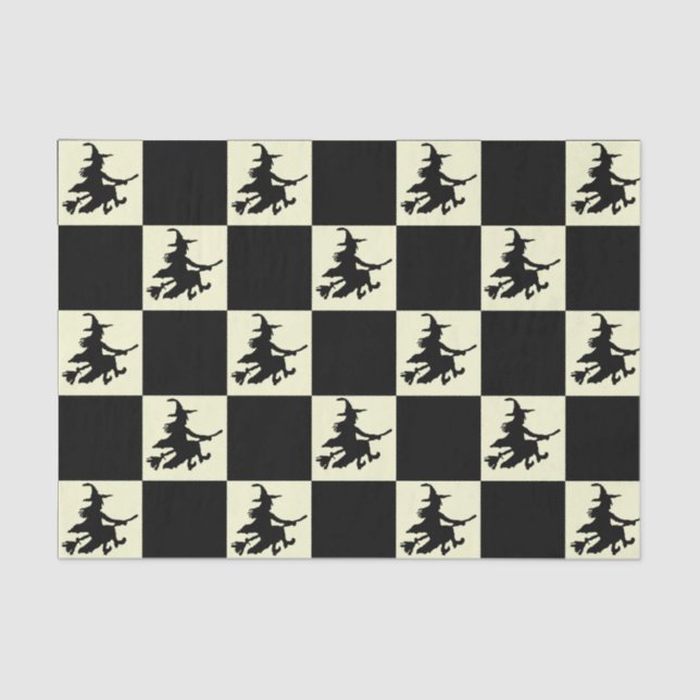 Black Witches Checkered Seidenpapier (Vorderseite)