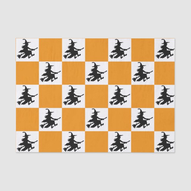Black Witches Checkered Seidenpapier (Vorderseite)