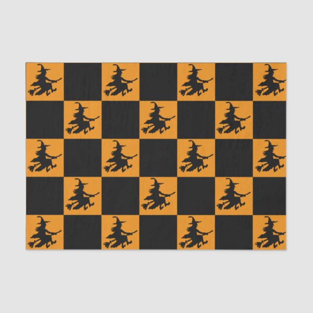 Black Witches Checkered Seidenpapier (Vorderseite)