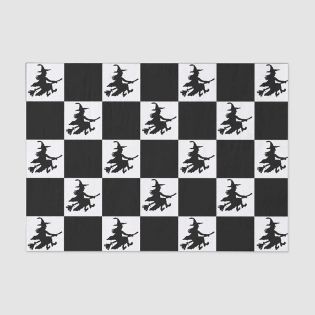 Black Witches Checkered Seidenpapier (Vorderseite)