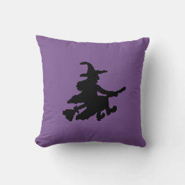 Black Witches on Purple Kissen