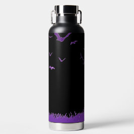 BLACK WITH DARK PURPLE HALLOWEEN TREE SPIDERS  TRINKFLASCHE
