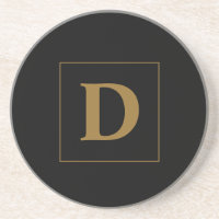 Black with Gold Family Initial