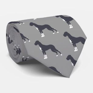 Black with White marks Great Dane Krawatte