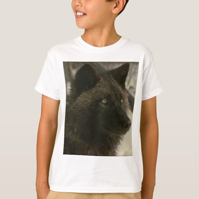 Black Wolf Dog T-Shirt (Vorderseite)