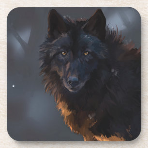 Black Wolf Getränkeuntersetzer