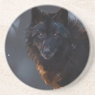 Black Wolf Getränkeuntersetzer