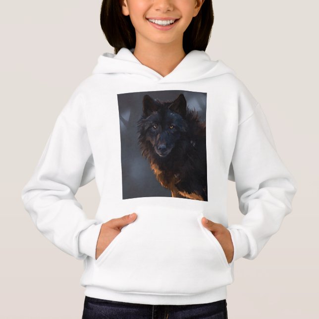 Black Wolf Hoodie (Vorderseite)