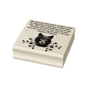 Black Wolf Spirit Animal-Lesezeichen Gummistempel