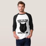 Black Wolf Stay In The Shadows Raglan Baseball  T-Shirt<br><div class="desc">"Make a bold statement with this Black Wolf design featuring the powerful quote 'Stay In The Shadows Until It's Time'. This Raglan Baseball Tee is perfect for fans of Dark Aesthetic,  Wildlife Art</div>