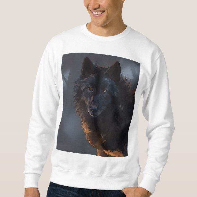 Black Wolf Sweatshirt (Vorderseite)