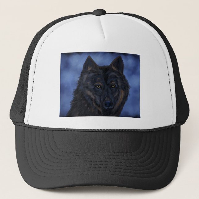 Black Wolf Truckerkappe (Vorderseite)