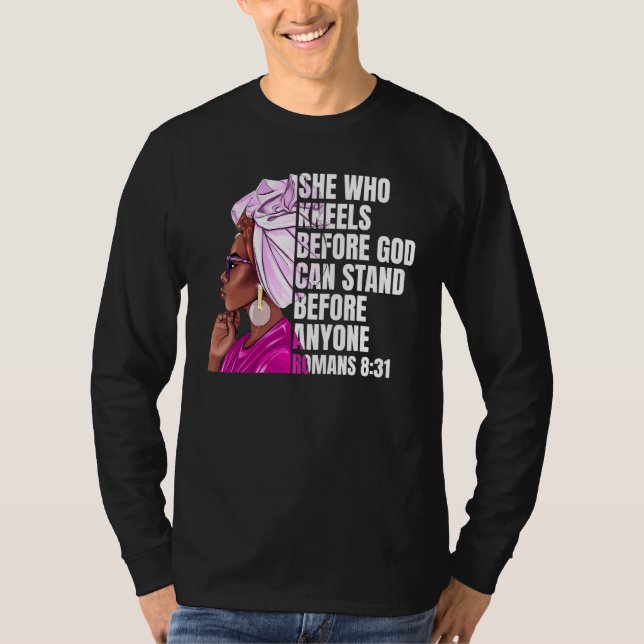 Black Woman African Zitat Black History T-Shirt (Vorderseite)
