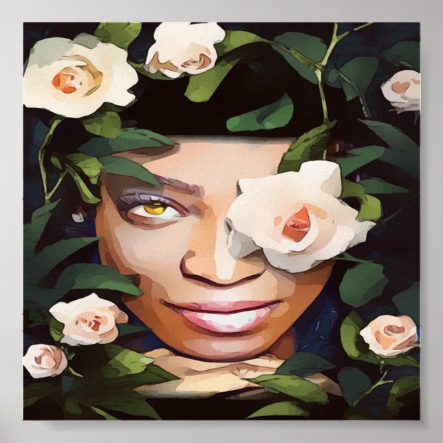 Black Woman Art Poster (Vorne)