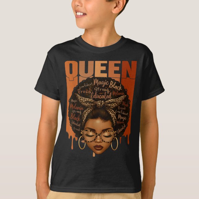 Black Woman Educated Strong Black History Month Gi T-Shirt (Vorderseite)