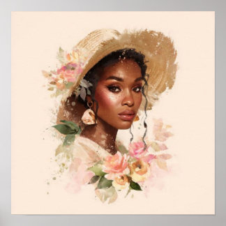 Black Woman Empowerment Art Poster