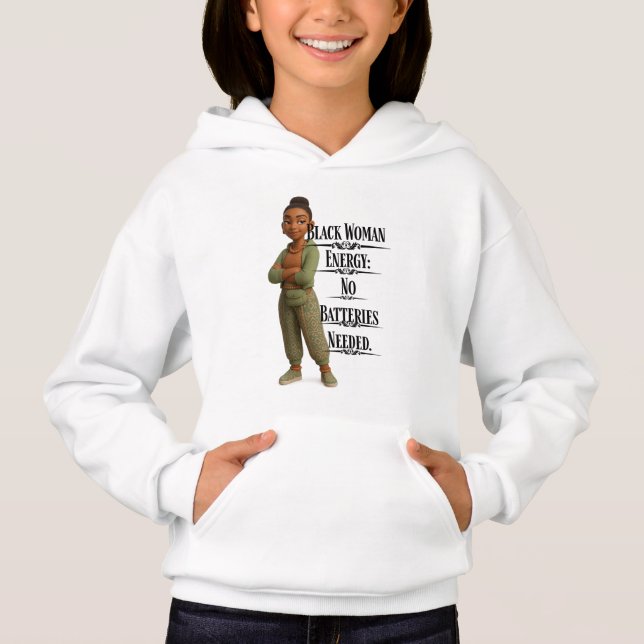Black Woman Energy,Pixarstyle 3D Hoodie (Vorderseite)