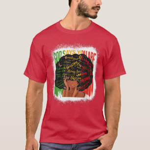 Black Woman God Say I Be African American Lady Bla T-Shirt