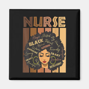 Black Woman Magic Afro Melanin Queen Black History Magnet