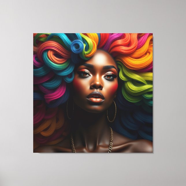 Black woman melanin sistas brown skin girls sista  leinwanddruck (Vorderseite)