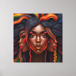 Black woman melanin sistas brown skin girls sista  leinwanddruck