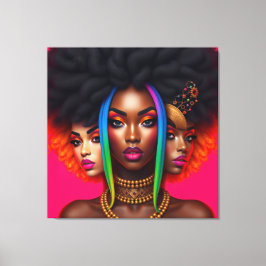 Black woman melanin sistas brown skin girls sista  leinwanddruck