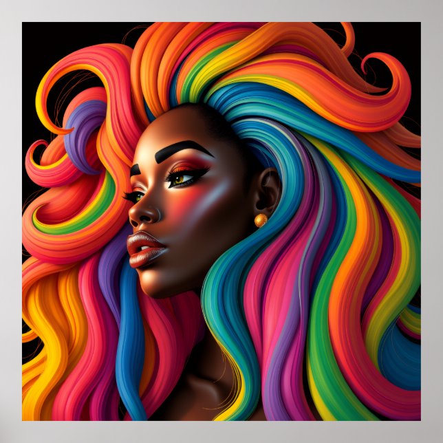 Black woman melanin sistas brown skin girls sista  poster (Vorne)